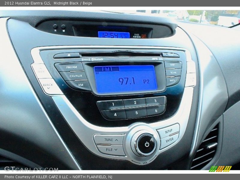 Midnight Black / Beige 2012 Hyundai Elantra GLS