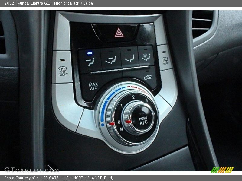 Midnight Black / Beige 2012 Hyundai Elantra GLS
