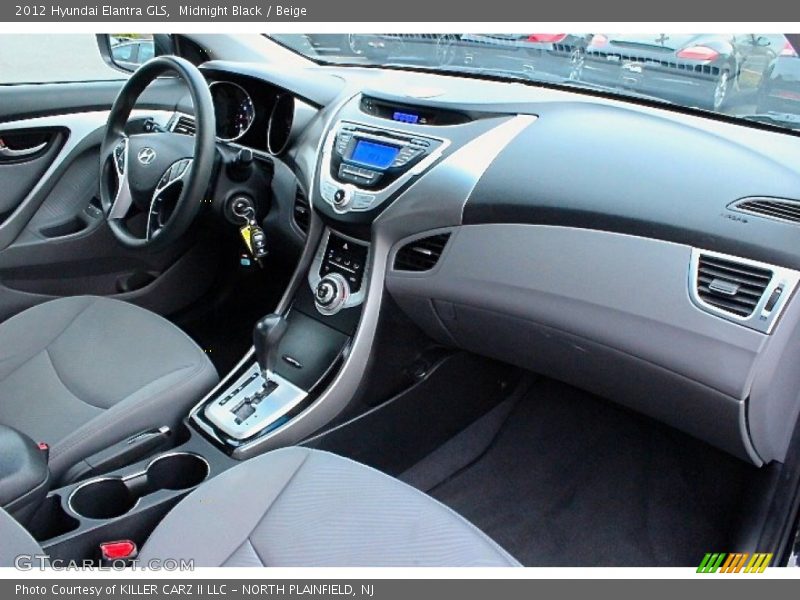 Midnight Black / Beige 2012 Hyundai Elantra GLS