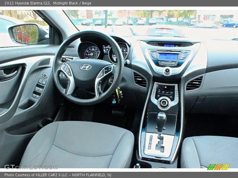 Midnight Black / Beige 2012 Hyundai Elantra GLS