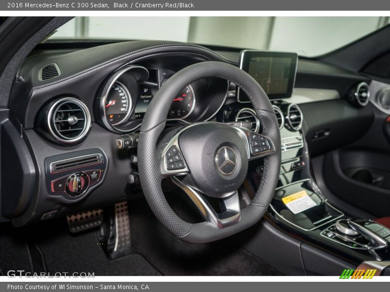 Black / Cranberry Red/Black 2016 Mercedes-Benz C 300 Sedan