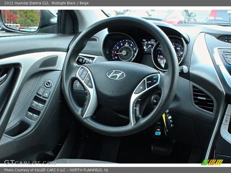 Midnight Black / Beige 2012 Hyundai Elantra GLS