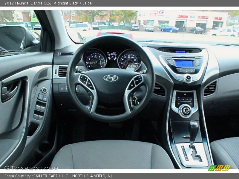 Midnight Black / Beige 2012 Hyundai Elantra GLS