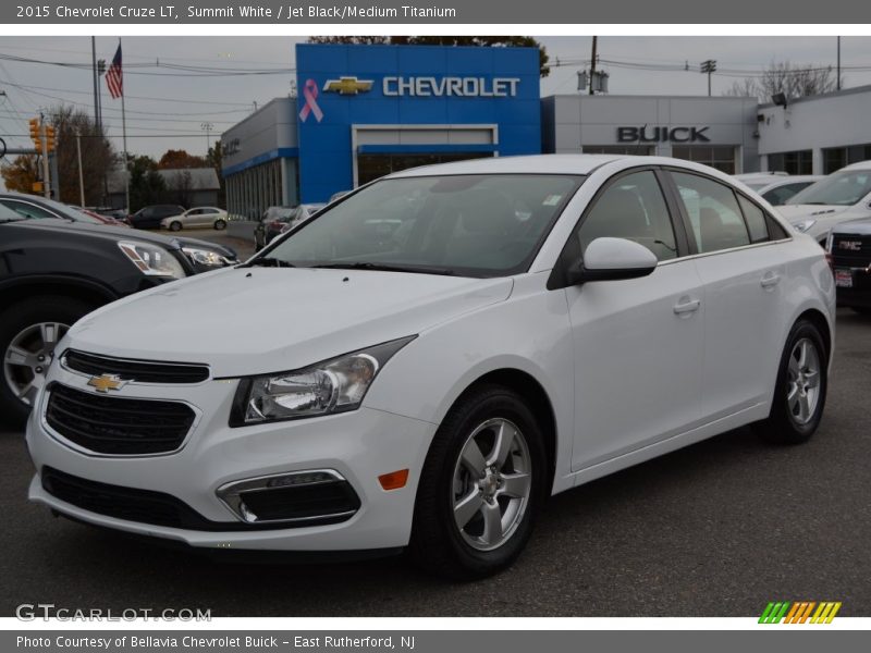 Summit White / Jet Black/Medium Titanium 2015 Chevrolet Cruze LT