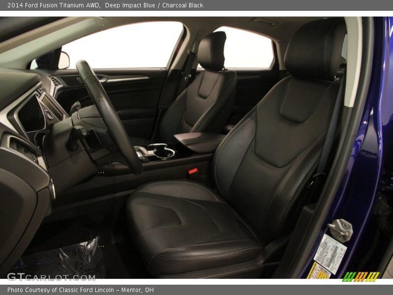Deep Impact Blue / Charcoal Black 2014 Ford Fusion Titanium AWD