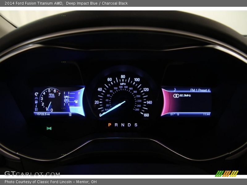 Deep Impact Blue / Charcoal Black 2014 Ford Fusion Titanium AWD
