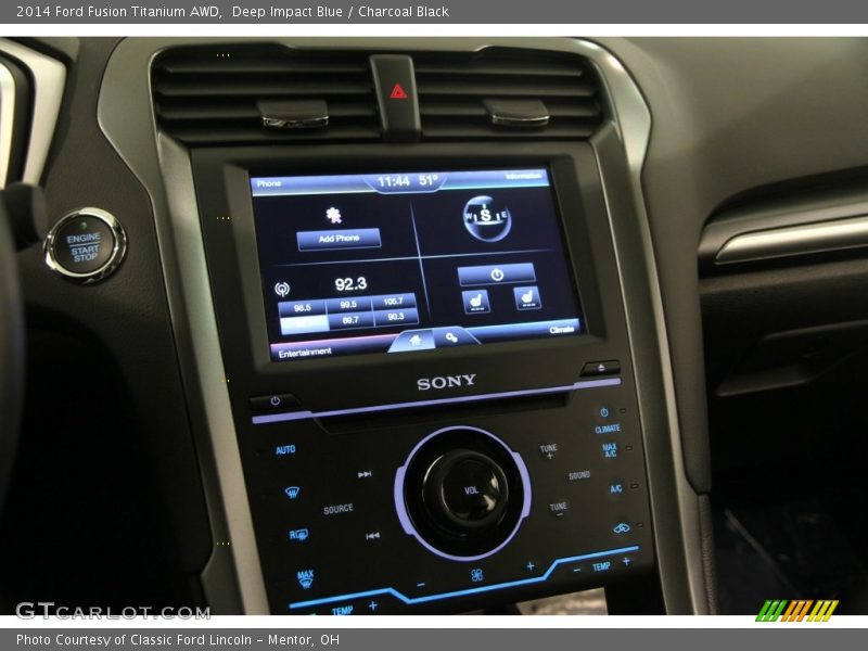 Deep Impact Blue / Charcoal Black 2014 Ford Fusion Titanium AWD