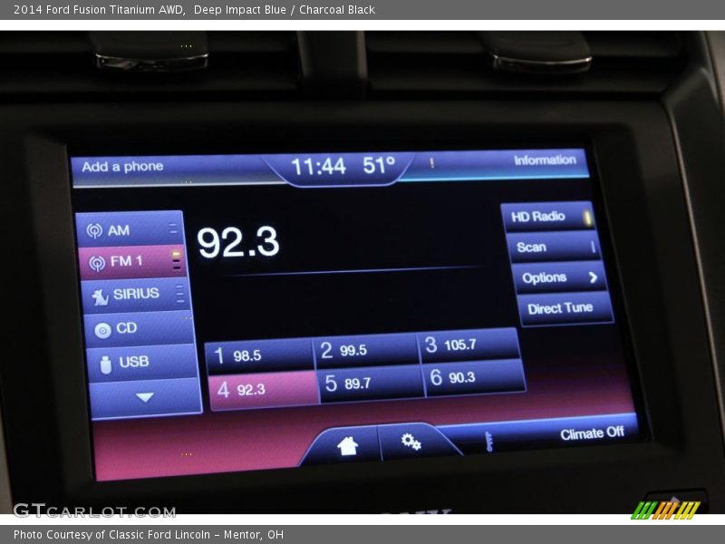 Deep Impact Blue / Charcoal Black 2014 Ford Fusion Titanium AWD