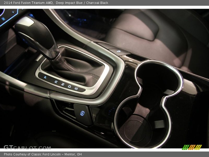 Deep Impact Blue / Charcoal Black 2014 Ford Fusion Titanium AWD