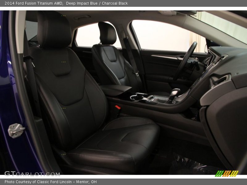 Deep Impact Blue / Charcoal Black 2014 Ford Fusion Titanium AWD