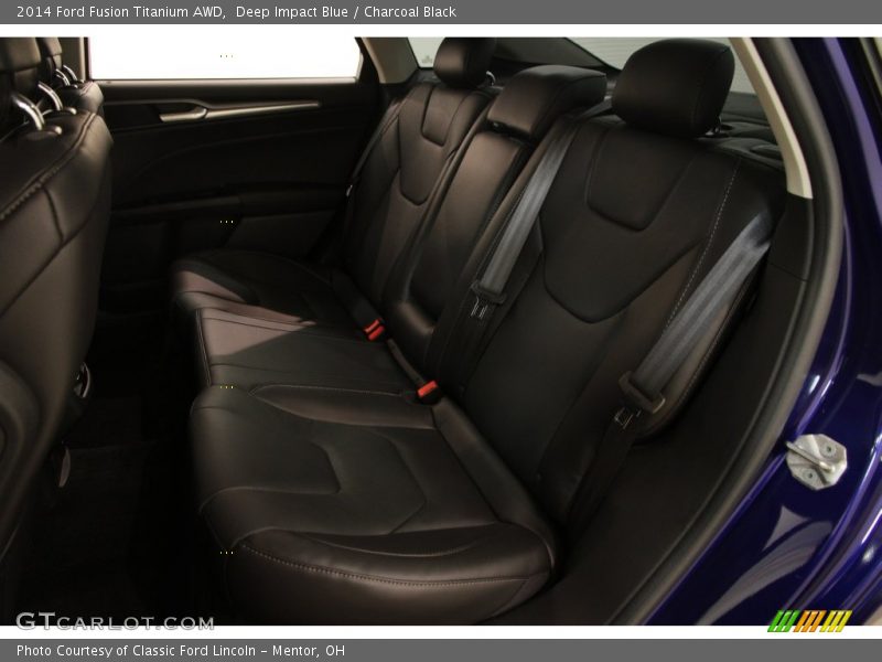 Deep Impact Blue / Charcoal Black 2014 Ford Fusion Titanium AWD