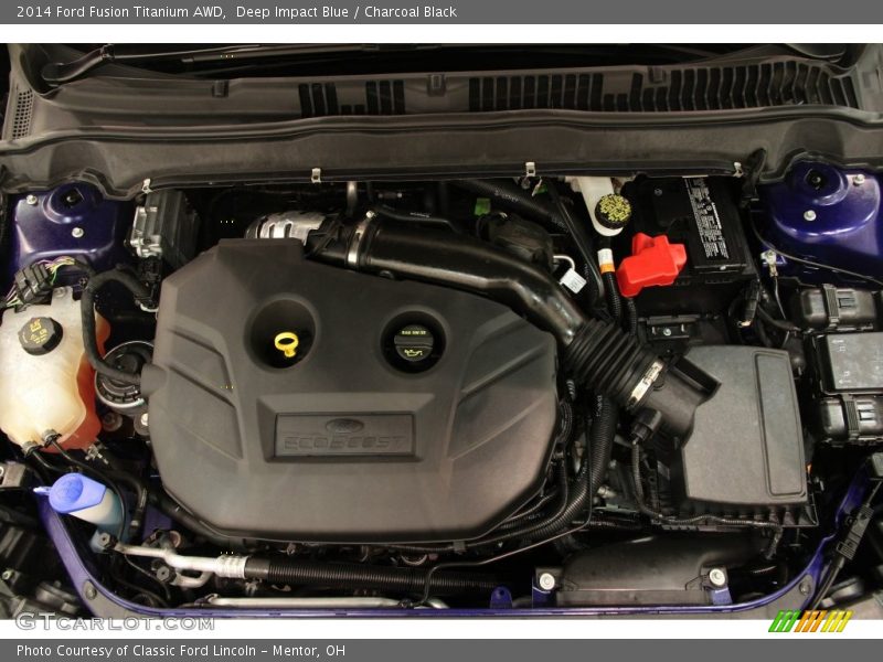 Deep Impact Blue / Charcoal Black 2014 Ford Fusion Titanium AWD