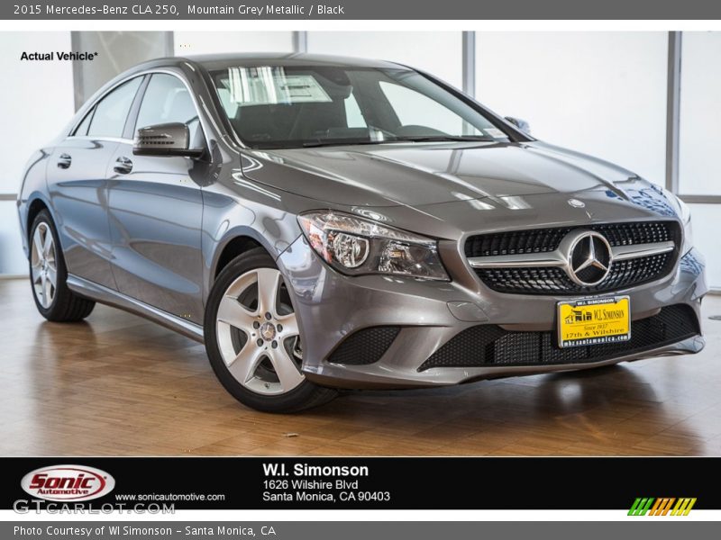 Mountain Grey Metallic / Black 2015 Mercedes-Benz CLA 250