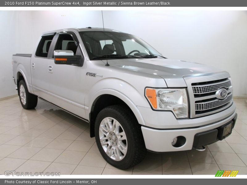 Ingot Silver Metallic / Sienna Brown Leather/Black 2010 Ford F150 Platinum SuperCrew 4x4