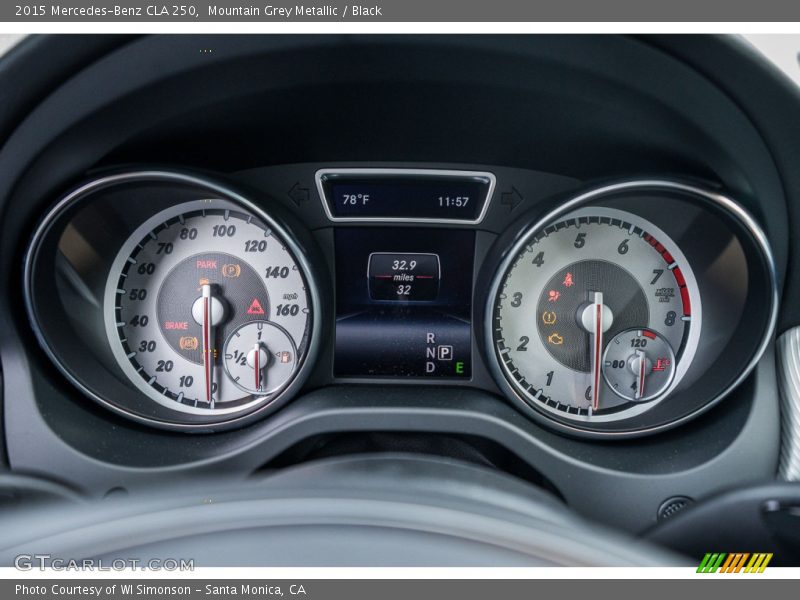 Mountain Grey Metallic / Black 2015 Mercedes-Benz CLA 250