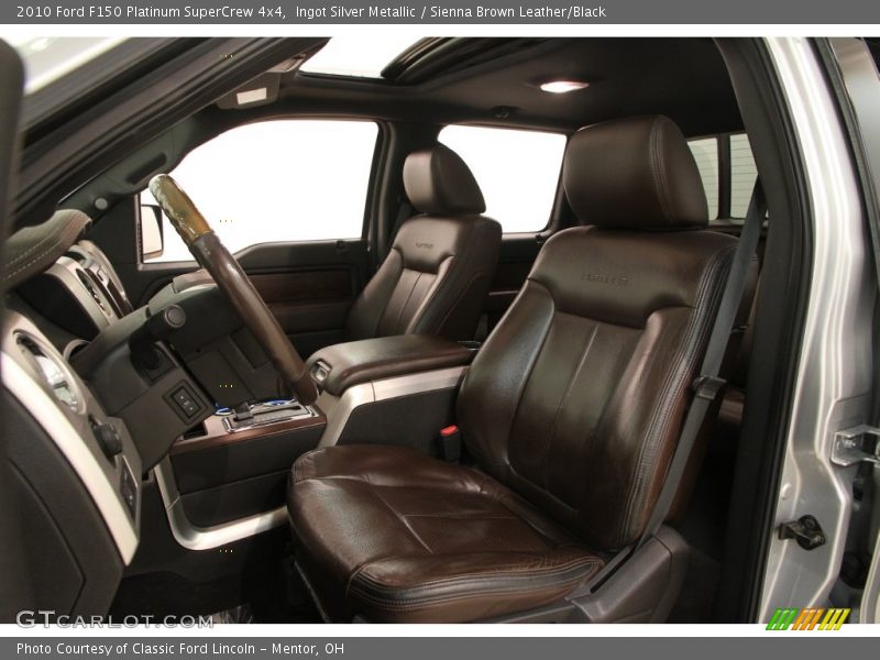 Ingot Silver Metallic / Sienna Brown Leather/Black 2010 Ford F150 Platinum SuperCrew 4x4