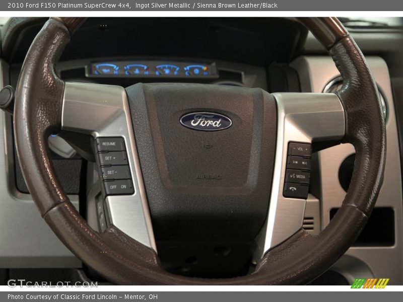 Ingot Silver Metallic / Sienna Brown Leather/Black 2010 Ford F150 Platinum SuperCrew 4x4