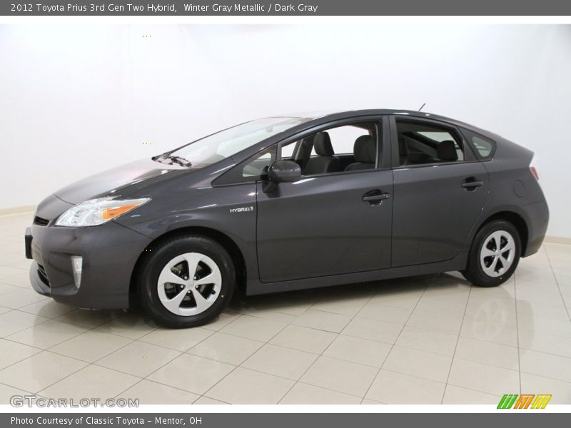 Winter Gray Metallic / Dark Gray 2012 Toyota Prius 3rd Gen Two Hybrid