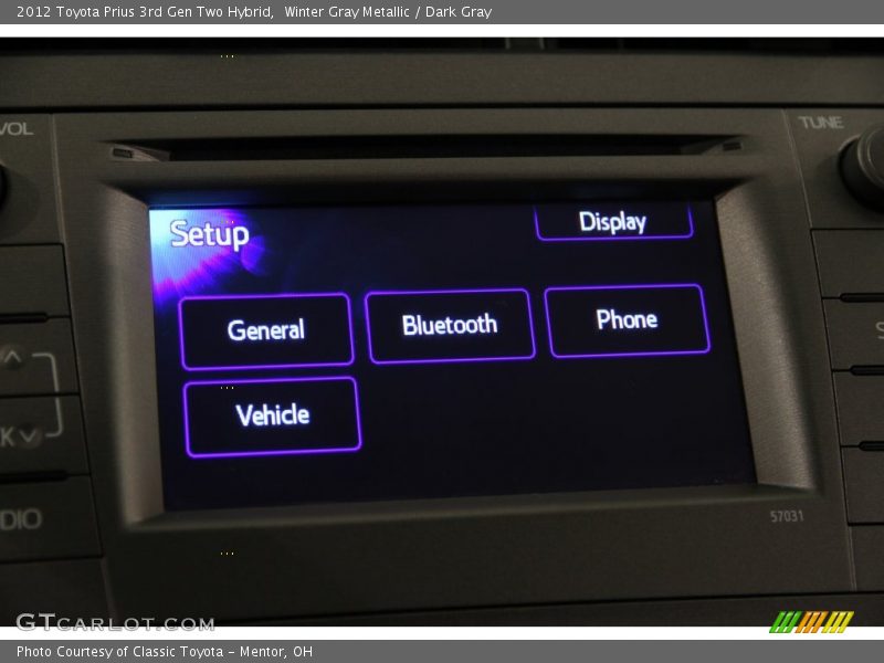 Winter Gray Metallic / Dark Gray 2012 Toyota Prius 3rd Gen Two Hybrid