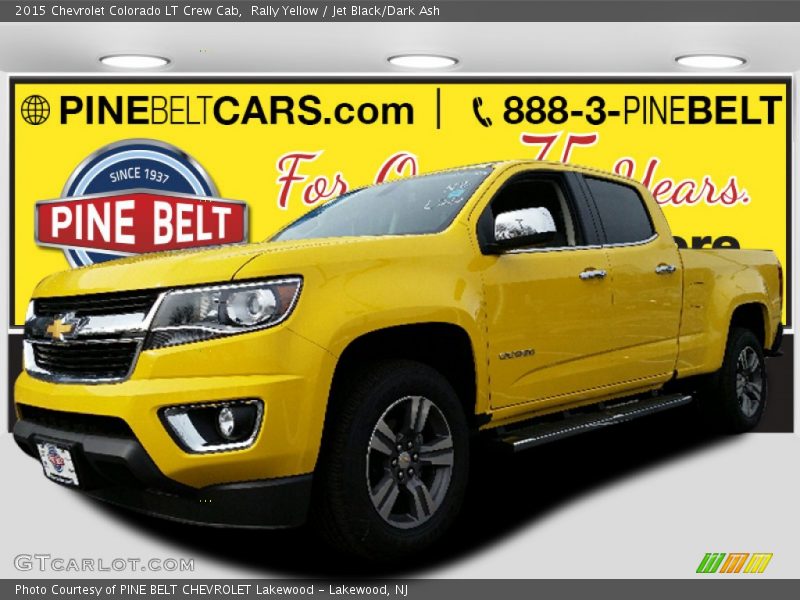 Rally Yellow / Jet Black/Dark Ash 2015 Chevrolet Colorado LT Crew Cab