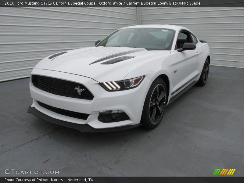 Oxford White / California Special Ebony Black/Miko Suede 2016 Ford Mustang GT/CS California Special Coupe