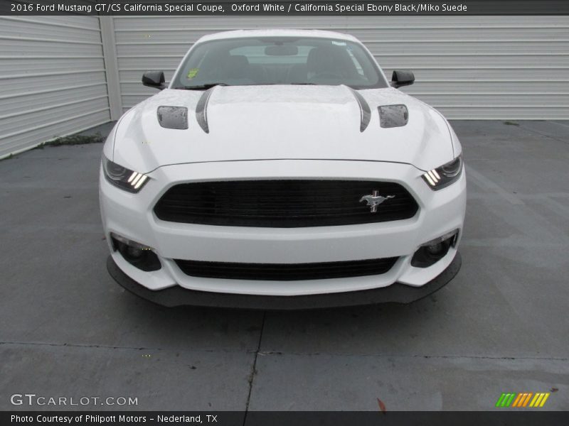 Oxford White / California Special Ebony Black/Miko Suede 2016 Ford Mustang GT/CS California Special Coupe