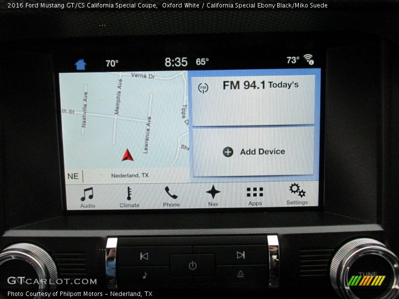 Navigation of 2016 Mustang GT/CS California Special Coupe