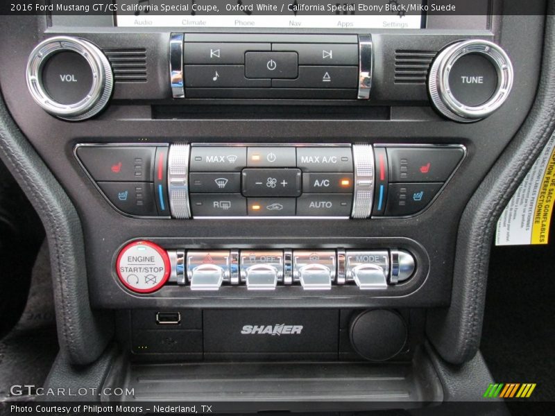 Controls of 2016 Mustang GT/CS California Special Coupe