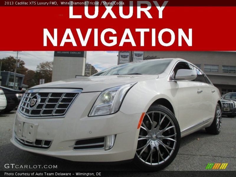 White Diamond Tricoat / Shale/Cocoa 2013 Cadillac XTS Luxury FWD