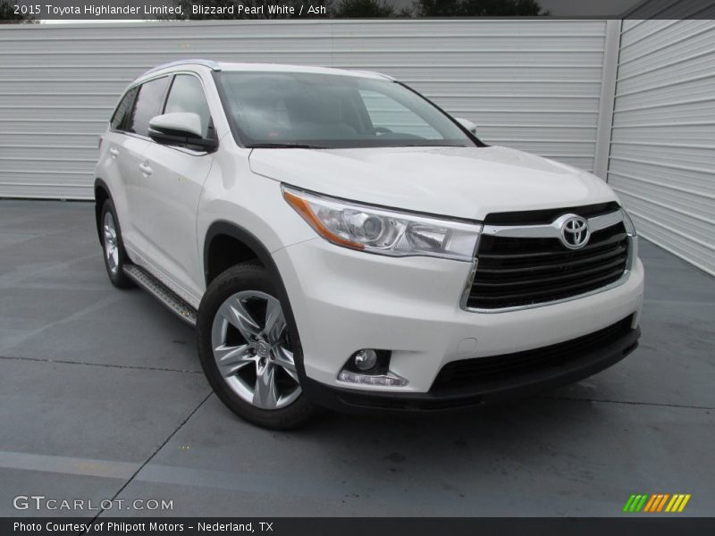 Blizzard Pearl White / Ash 2015 Toyota Highlander Limited