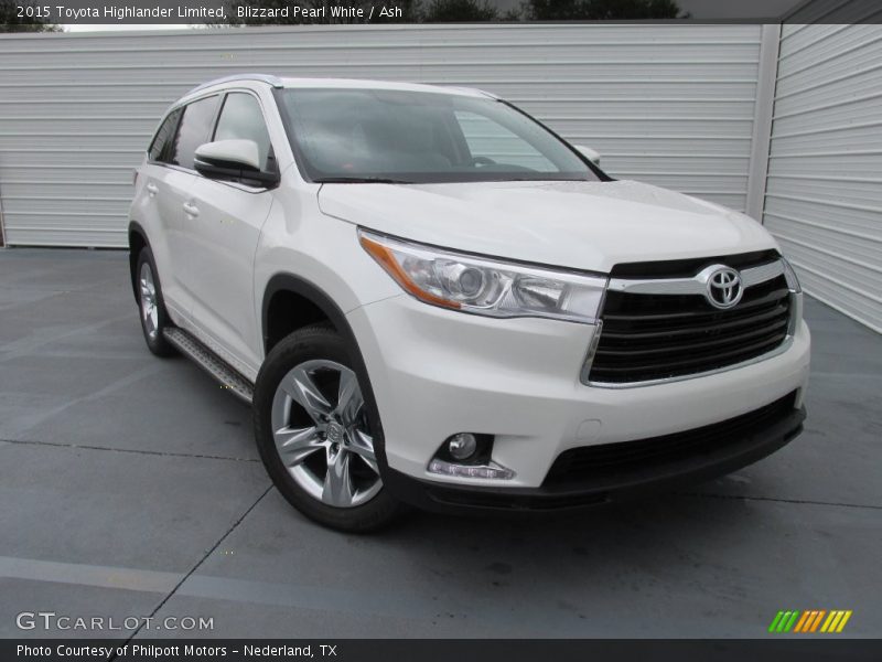Blizzard Pearl White / Ash 2015 Toyota Highlander Limited