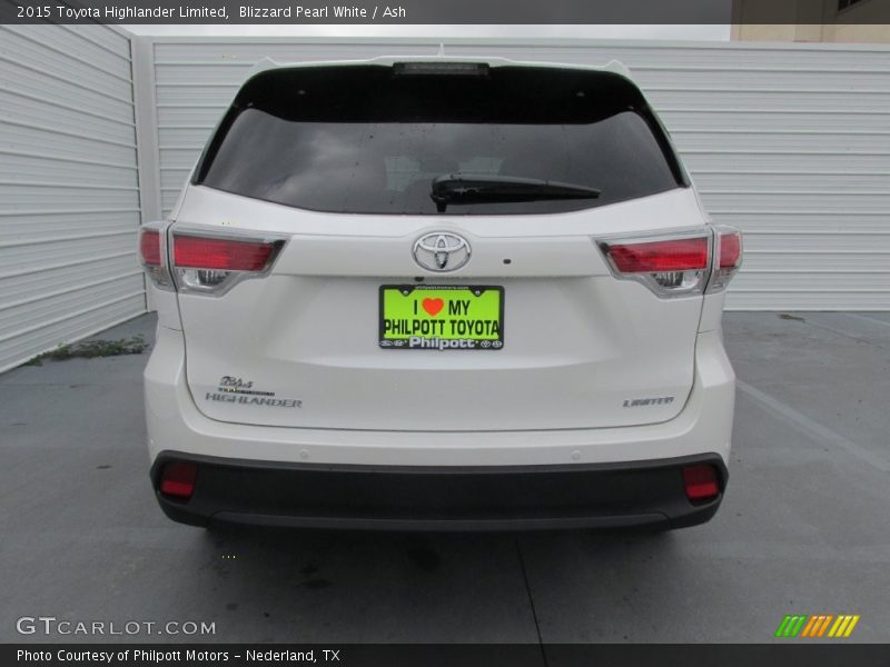 Blizzard Pearl White / Ash 2015 Toyota Highlander Limited
