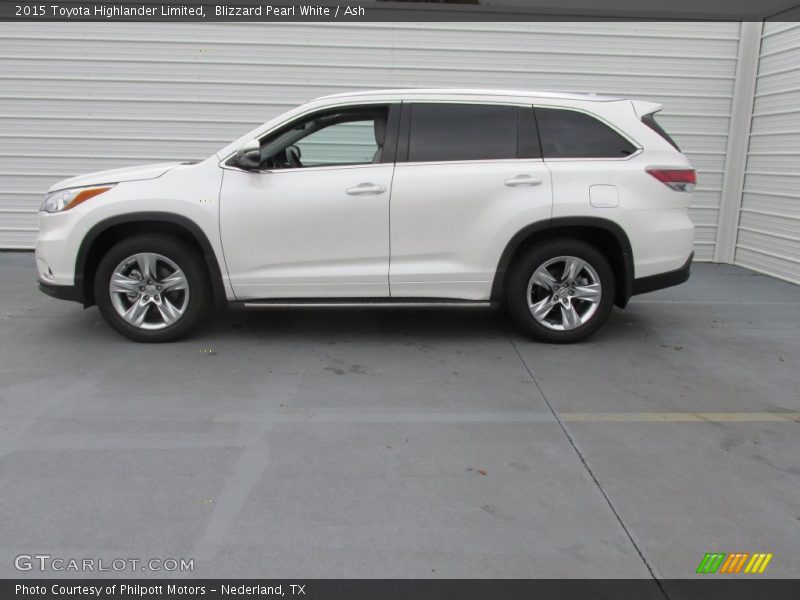 Blizzard Pearl White / Ash 2015 Toyota Highlander Limited