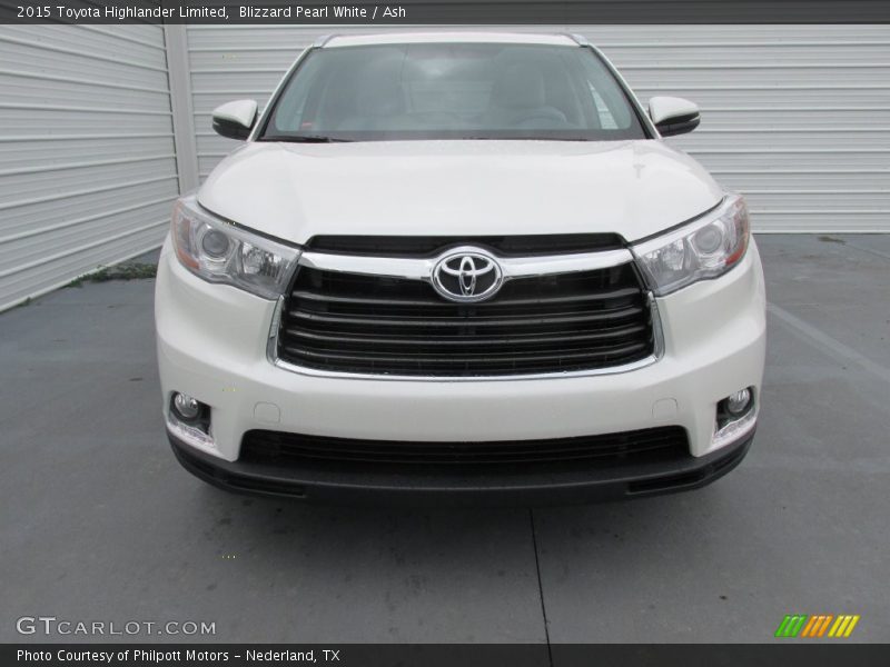 Blizzard Pearl White / Ash 2015 Toyota Highlander Limited