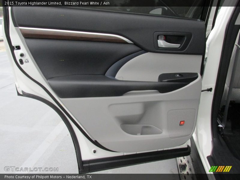 Blizzard Pearl White / Ash 2015 Toyota Highlander Limited