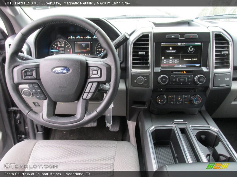 Magnetic Metallic / Medium Earth Gray 2015 Ford F150 XLT SuperCrew