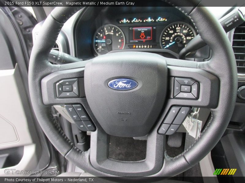 Magnetic Metallic / Medium Earth Gray 2015 Ford F150 XLT SuperCrew