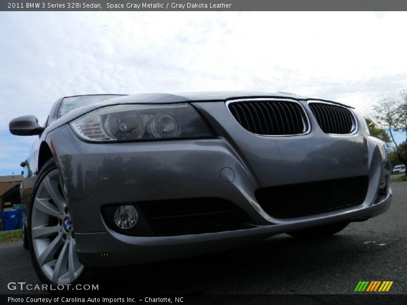 Space Gray Metallic / Gray Dakota Leather 2011 BMW 3 Series 328i Sedan