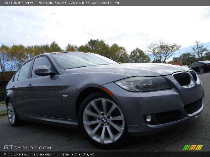 Space Gray Metallic / Gray Dakota Leather 2011 BMW 3 Series 328i Sedan