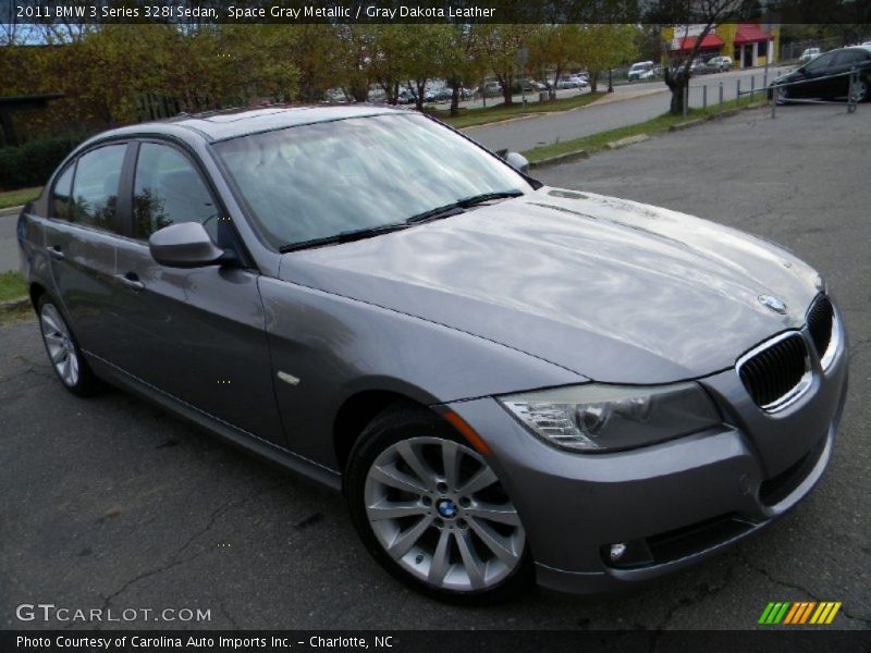 Space Gray Metallic / Gray Dakota Leather 2011 BMW 3 Series 328i Sedan