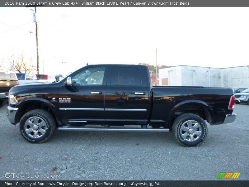 Brilliant Black Crystal Pearl / Canyon Brown/Light Frost Beige 2016 Ram 2500 Laramie Crew Cab 4x4