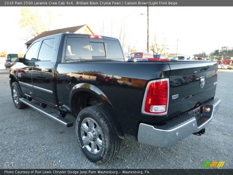 Brilliant Black Crystal Pearl / Canyon Brown/Light Frost Beige 2016 Ram 2500 Laramie Crew Cab 4x4