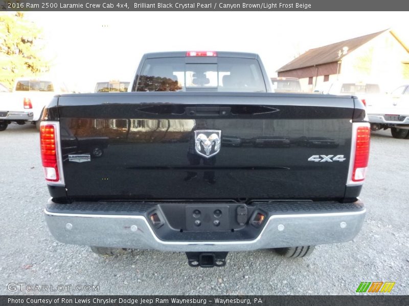 Brilliant Black Crystal Pearl / Canyon Brown/Light Frost Beige 2016 Ram 2500 Laramie Crew Cab 4x4