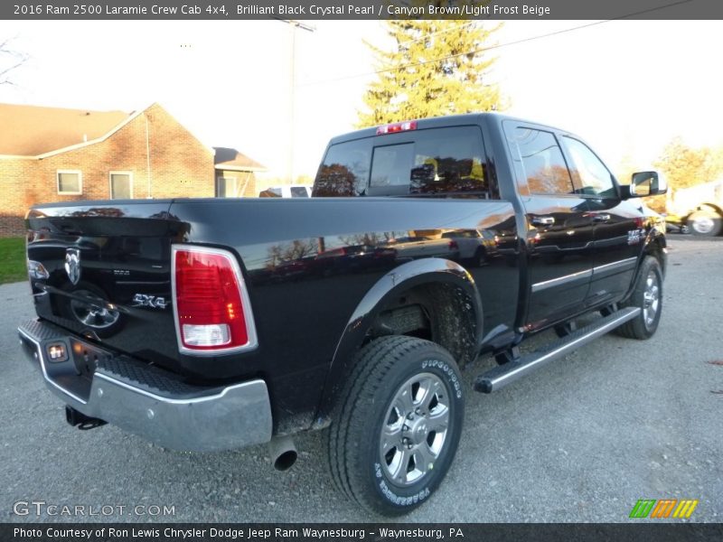 Brilliant Black Crystal Pearl / Canyon Brown/Light Frost Beige 2016 Ram 2500 Laramie Crew Cab 4x4