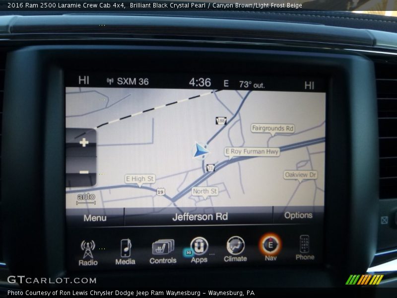 Navigation of 2016 2500 Laramie Crew Cab 4x4
