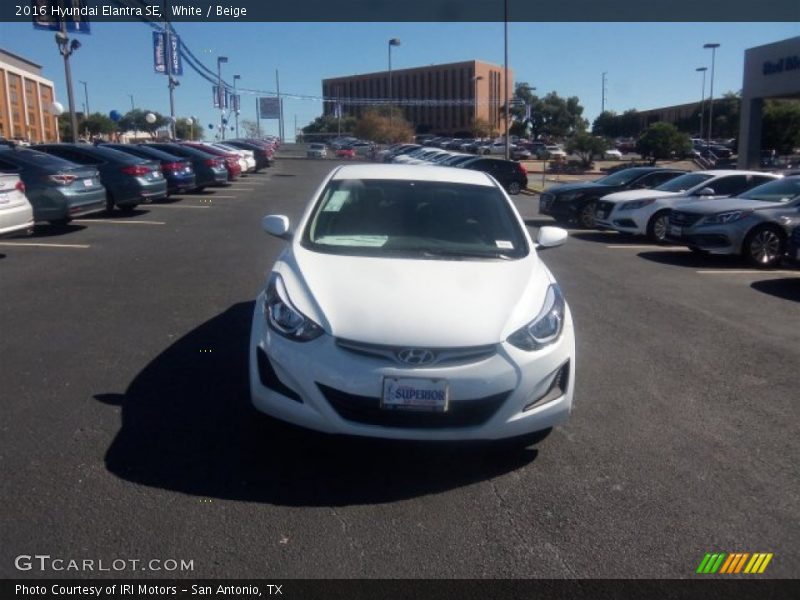 White / Beige 2016 Hyundai Elantra SE