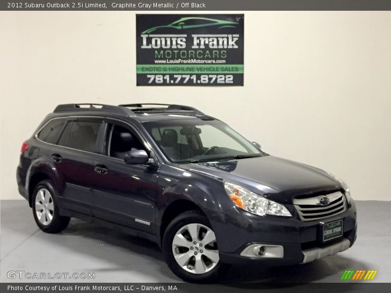 Graphite Gray Metallic / Off Black 2012 Subaru Outback 2.5i Limited