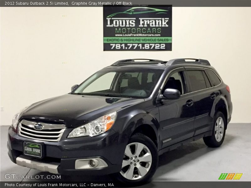 Graphite Gray Metallic / Off Black 2012 Subaru Outback 2.5i Limited