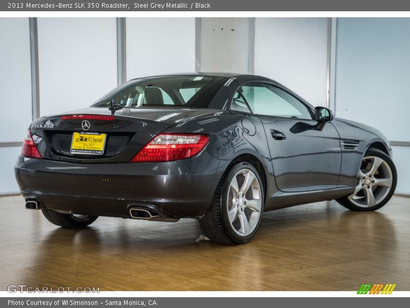 Steel Grey Metallic / Black 2013 Mercedes-Benz SLK 350 Roadster