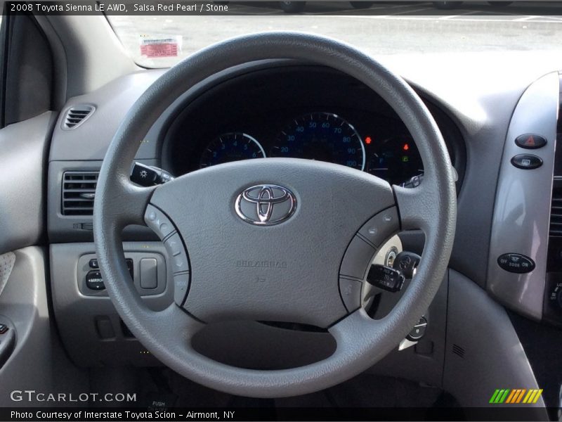 Salsa Red Pearl / Stone 2008 Toyota Sienna LE AWD